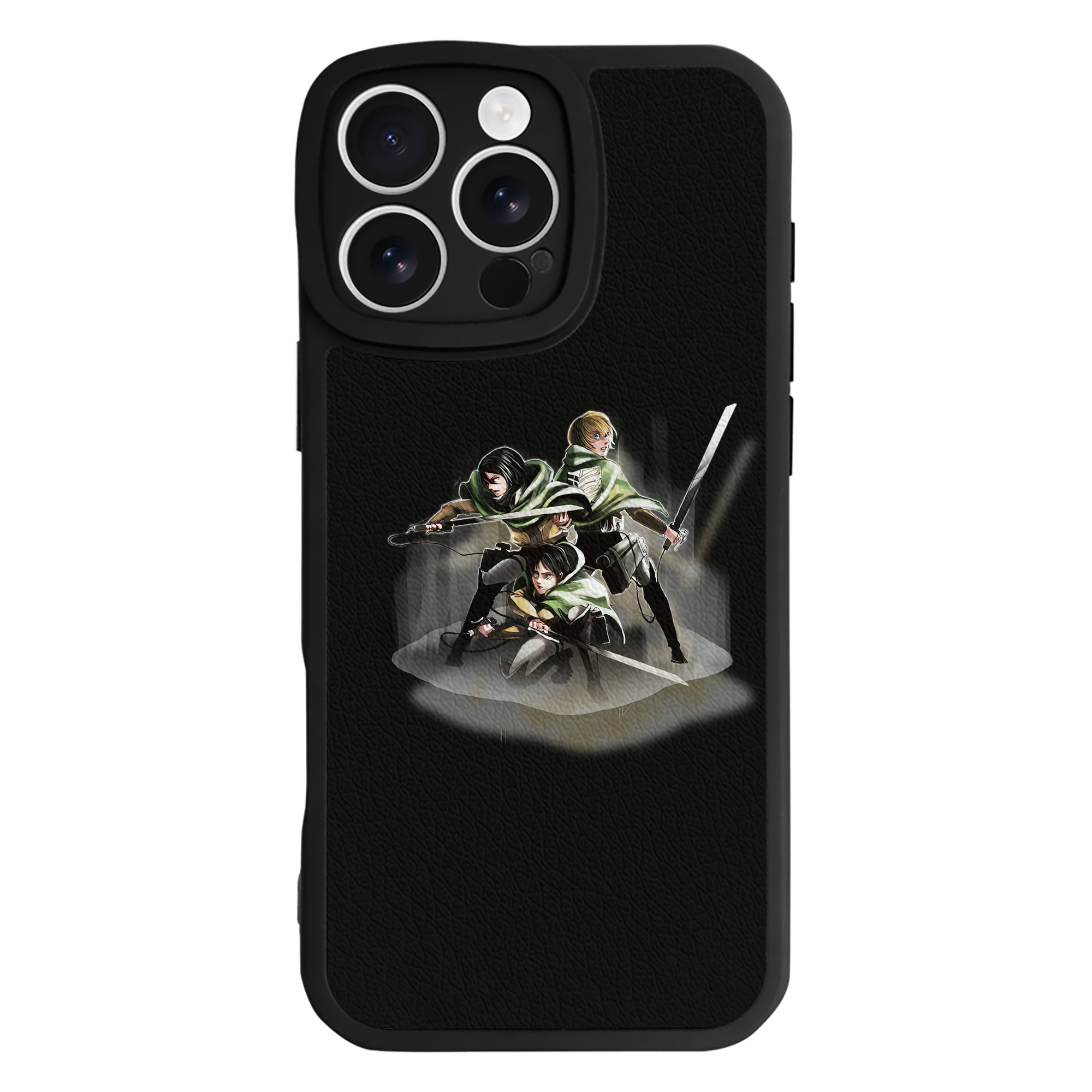 （画像用） 進撃の巨人 Attack on Titan 【iPhone 16シリーズ対応】シリコンスマホケース（レザー調） 材質：シリコン
